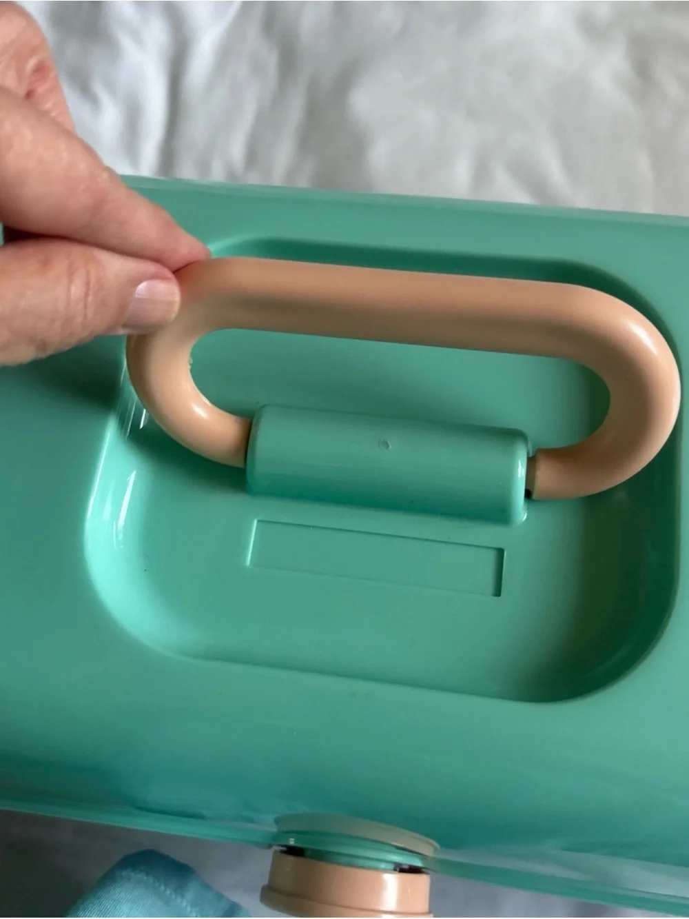 Vintage 90’s Caboodles of California Teal & Purple Makeup Box Case. Made in USA